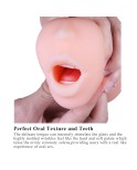 Hismith Oral Sex Onani Cup, Super Tykk Soft & Realistic Textured Oral Sex Toy