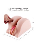 Pussy Anal Ass Sex Doll,3D Realistic Vagina Anus Butt Male Masturbator Sex Toy for Men Masturbation (4.6 Pounds)