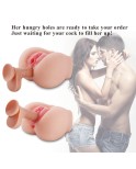 Hismith Life Size Ass Pussy Anal Sex Toy,3D Realistic Vagina Anus Butt Male Masturbator for Men Masturbation(4.85 Pounds)