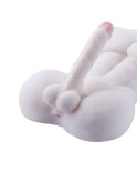Male Body Torso Love Doll, 3D Realistic Sex Toy Doll with Big Dildo for Women (White)