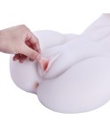 Sexpuppe Torso Liebespuppe Sexspielzeug mit Brüsten Vagina und Anal männlicher Masturbator für Männer (weiß)