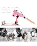 Små Pink Handle Sex Machine Gun Med 7 Tillbehör Unisex Dildos, Automatisk Thrust Machine Device För Sex