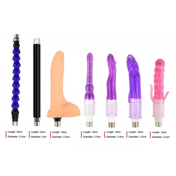 Multifunction Rechargeable Sex Machine, Gold