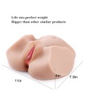 Realistic Pussy Anal Ass Male Masturbator with Sucking and Vibrating Device for Intense Stimulation