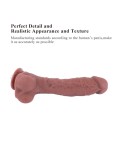 9.1" Silicone Dildo for Hismith Sex Machine with KlicLok Connector,7.5" Insertable Length. Coffee