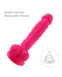 Dildo in silicone da 9.1 "per Sex Machine Hismith con connettore KlicLok, lunghezza inseribile da 6,3", rosa