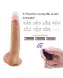 Remote Controlled Vibrating Dildo, Rechargeable Dong Vibrator With Suction Cup - 8.3 inch