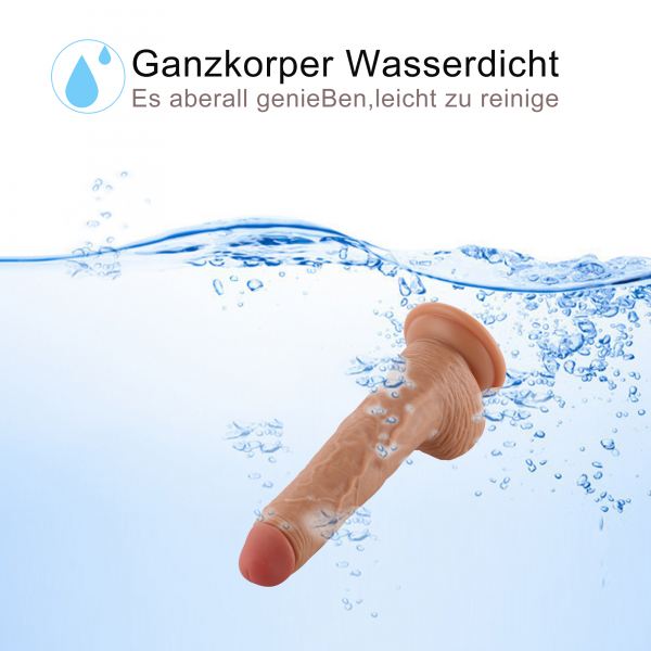 Remote Controlled Vibrating Dildo, Rechargeable Dong Vibrator With Suction Cup - 8.3 inch