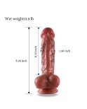 8,3 tommers Realistisk Veiny Dildo, Premium Liquid Silicone Dual Layered Dick med sugekopp