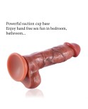 8,3 tommer Realistisk Veiny Dildo, Premium Liquid Silicone Dual Layered Dick med sugekop