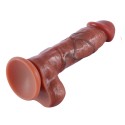 8,3-calowy realistyczny wibrator żylny, wysokiej jakości dwuwarstwowy penis z silikonowym płynem i przyssawką