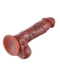 8,3 tommers Realistisk Veiny Dildo, Premium Liquid Silicone Dual Layered Dick med sugekopp