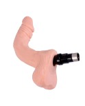 Grundläggande sexmaskintillbehör med G Spot Vibrator Realistisk svart Dildo Dubbel Anal Dildo - 3XLR-kontakt