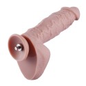 9 "Obrovské silikonové dildo pro sex bez pohonu s konektorem KlicLok, 6,5" vložitelná délka, maso