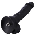 Hismith Sex Attachments, 9 Inches Flexible Dildo, Super High Simulation (Black)