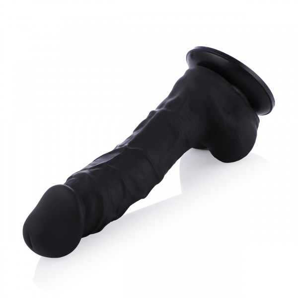 Hismith Sex Attachments, 9 Inches Flexible Dildo, Super High Simulation (Black)