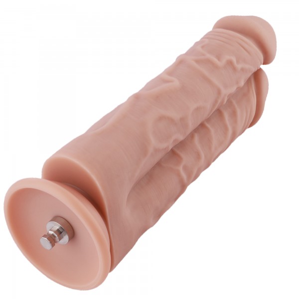 Hismith 8.5”Two Cocks One Hole Silicone Dildo for Hismith Premium Sex Machine