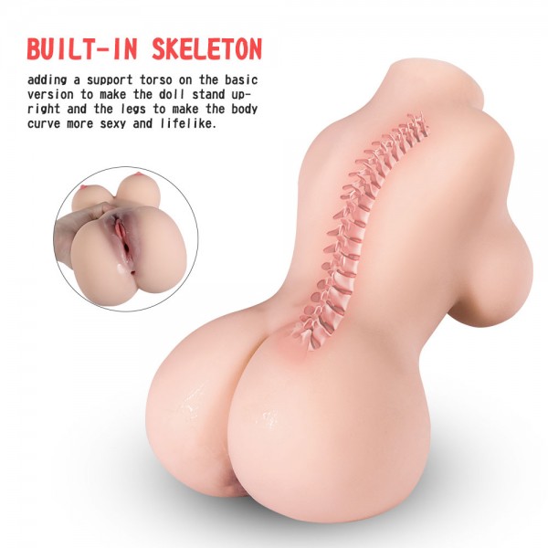 Mini Lifelike Sex Doll for Male Masturbator, Adult Toy Women Torso Sex Toy with Skeleton Pussy Ass