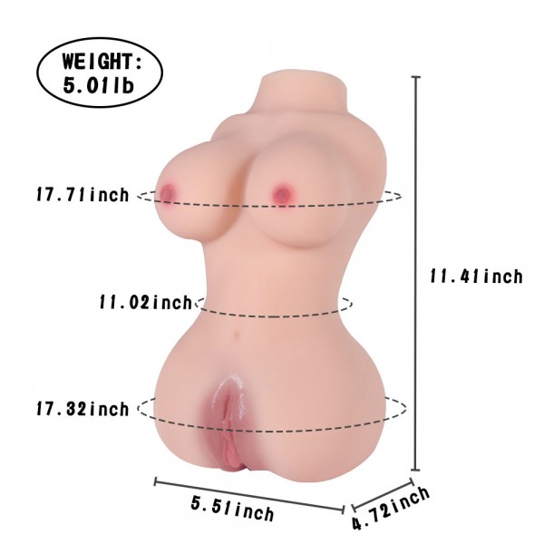Mini Lifelike Sex Doll for Male Masturbator, Adult Toy Women Torso Sex Toy with Skeleton Pussy Ass