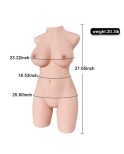 Lifelike 3D Sex Toy, Female Torso Doll with Realistic Silicone Big Boobs for Men Masturbation