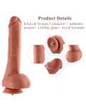 Hismith 10.2 "Oblate Silicon Dildo med KlicLok-system til Hismith Premium Sexmaskine - Fantastisk serie