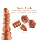 Hismith 8,46 "Spiral Grain Silicon Dildo med KlicLok-system för Hismith Premium Sex Machine - Monster Series