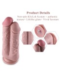 Hismith Dildo in silicone a un foro da 8,1 "a due cazzi per Hismith Premium Sex Machine