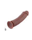 11.4 "Lätt krökt silikondildo med KlicLok-system för Hismith Premium Sex Machine