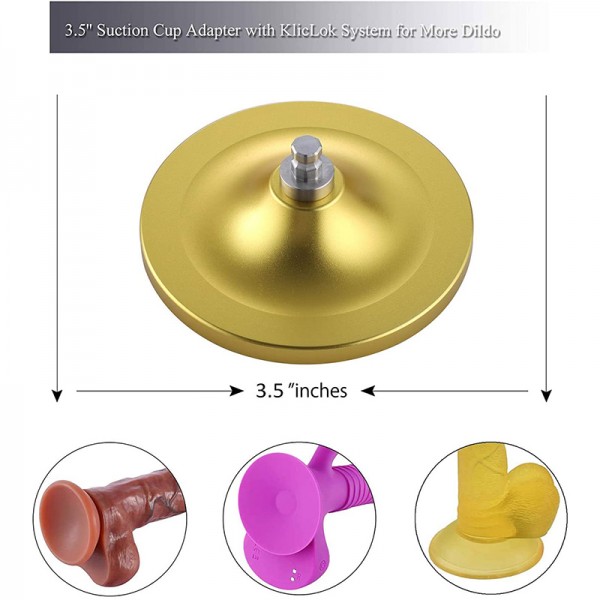 Hismith 3.5” Suction Cup Adapter with KlicLok System, Updated Universal Dildo Holder