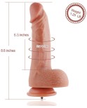 8.7" Double Layered Vibrating Silicone Dildo for Hismith Sex Machine with KlicLok Connector, 6.3" Insertable Length