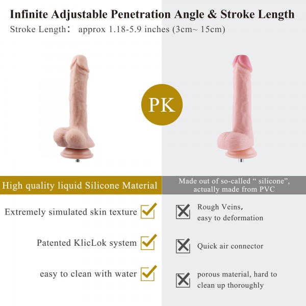 Hismith Premium Sex Machine (Luxury Golden) - APP Control with Remote - KlicLok System