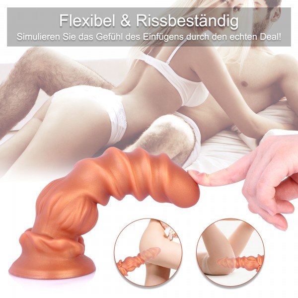 Flesh 8.27 inch Natuarl Feel Realistic Dildo with Strong Suction