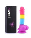 Hismith 8.2 Inch Soft Silicone Rainbow Dildo with Suction Cup