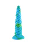 Hismith 10.12 Inch Awl Shape mixed colors Silicone Dildo with Suction Cup