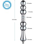 8,2 ”kovové korálkové anální dildo, hladká hliníková anální hůlka se systémem KlicLok pro prémiový sexuální stroj