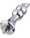 8.2" anale dildo met metalen kraal, gladde aluminium anaalstok met KlicLok-systeem voor premium seksmachine