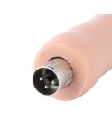Auxfun Smooth TPE-dildo med innebygd kjøl, 3XLR-kontakt / 3-pinners beslag