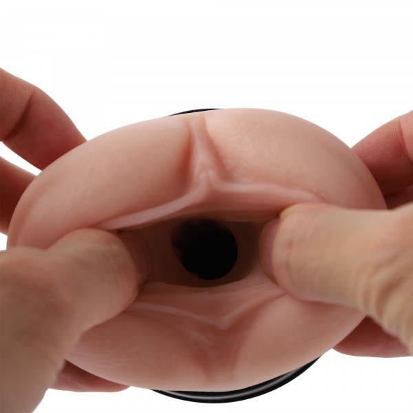 Auxfun Vagina Cup TPE-dildo med 3XLR-kontakt/ 3-pinners vedlegg
