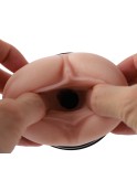 Auxfun Vagina Cup TPE-dildo med 3XLR-kontakt/ 3-pinners vedlegg