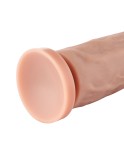 TPE dildo med sugekop, total længde 23,4 cm Indsætbar længde 21,2 cm