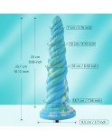 Hismith 10.12 Inch Awl Shape mixed colors Silicone Dildo with Kliclok Connector