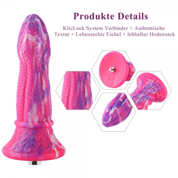 Hismith 10.3 Inches Orochi Green Monster dildo with Kliclok Connector for Hismith Premium Sex Machine