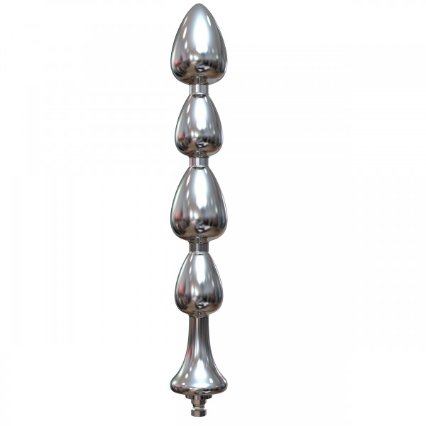Gode anal en perles de métal Hismith 8,43"