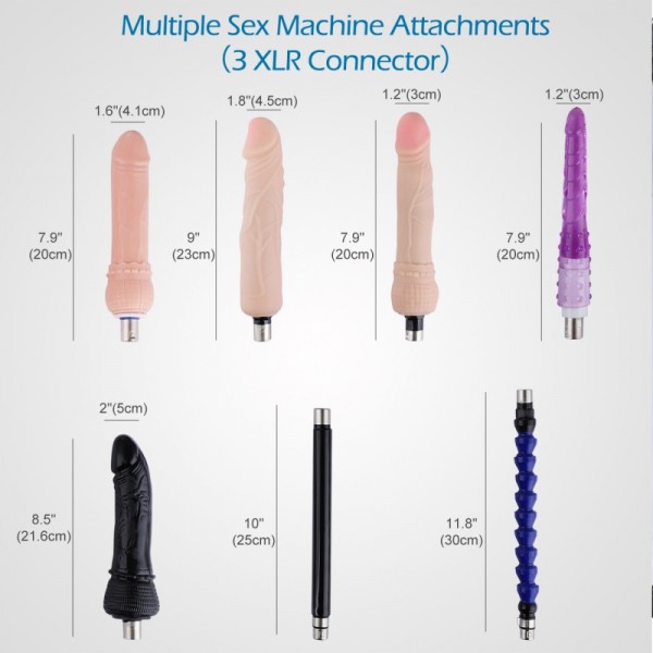 Hismith Betaalbare automatische neukmachine voor anale seks met 5 3XLR-dildo's