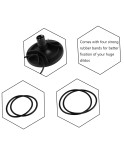 Hismith Suction Cup Adapter for Non-suction Dildos, with 2 Pair Rubber Bands (3XLR Version)