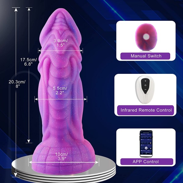 Wildolo Vibrator Monster anale dildo met 10 vibratiestanden en draadloze app-bediening
