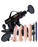 Auxfun sexmaskine til kvinders fornøjelse med 3XLR sugekopadapter