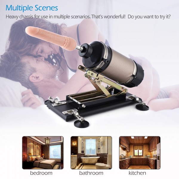 Hismith Supermatic Sex Machine for Men and Women, 3XLR Connector Thrusting Machine for Couples