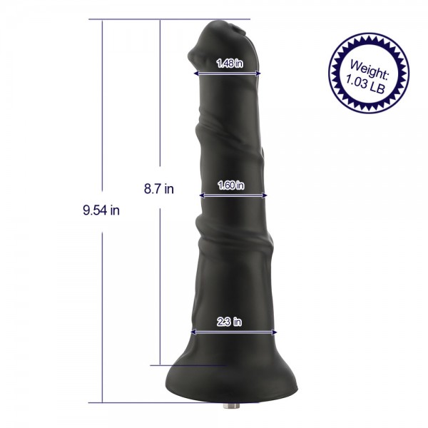 Hismith 9,54 "silikonowy korek analny z systemem KlicLok do Hismith Premium Sex Machine