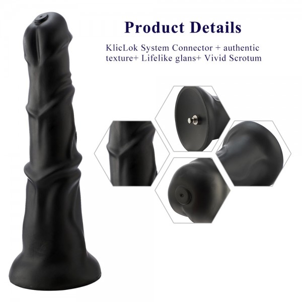 Hismith 9.54″ Tapón anal de silicona con sistema KlicLok para Hismith Premium Sex Machine